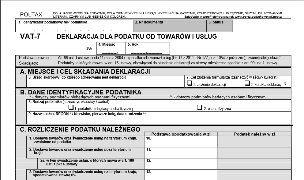VAT-7K (10) aktywny druk PDF: